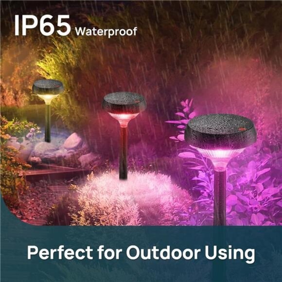 Solar Pathway Lights 8 Pack, Color Changing Halloween Decorations - Picture 6 of 7